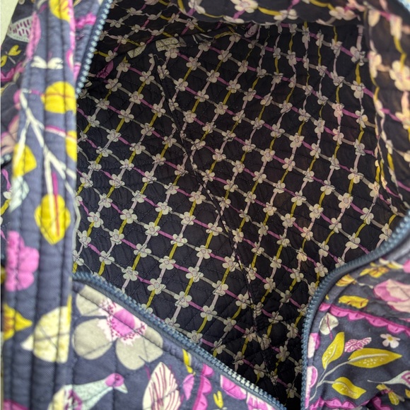 Floral Quilted Women's Bag - Purple and Yellow - Picture 6 of 9